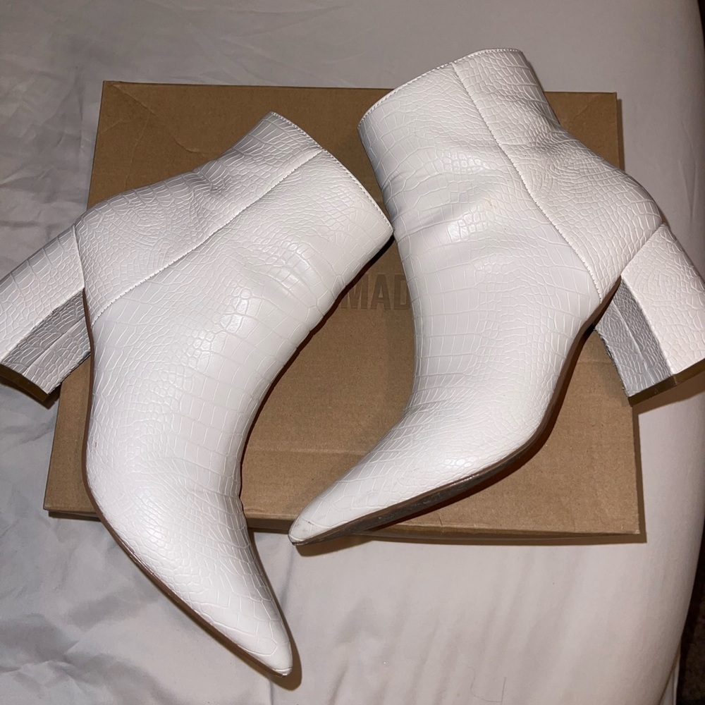 Steve Madden Croc Leather Booties